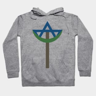 Combination of the three monotheistic religions symbols Hoodie